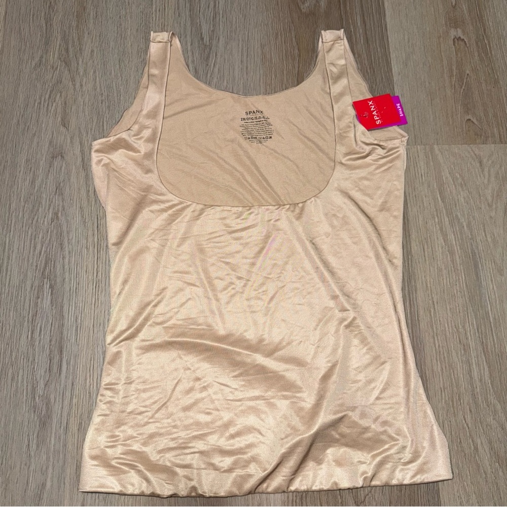 NWT SPANX Beige Power Conceal-Her Open-Bust Cami - Size 2X
